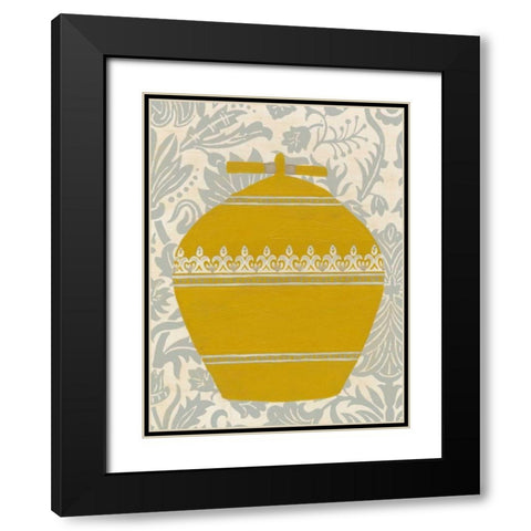 Pottery Patterns II Black Modern Wood Framed Art Print with Double Matting by Vess, June Erica