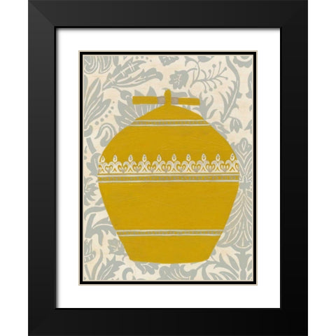 Pottery Patterns II Black Modern Wood Framed Art Print with Double Matting by Vess, June Erica