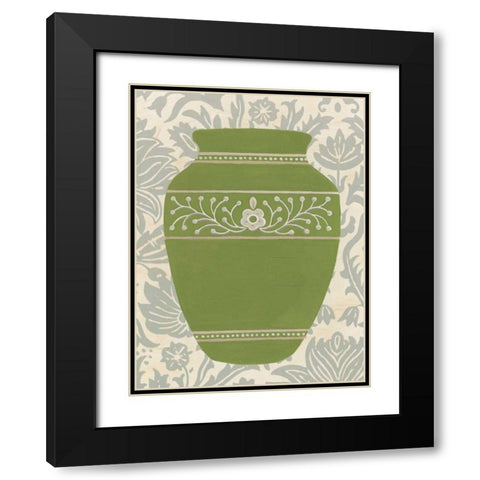 Pottery Patterns III Black Modern Wood Framed Art Print with Double Matting by Vess, June Erica