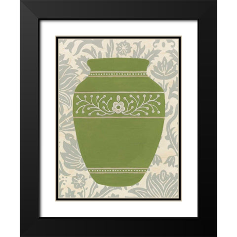 Pottery Patterns III Black Modern Wood Framed Art Print with Double Matting by Vess, June Erica