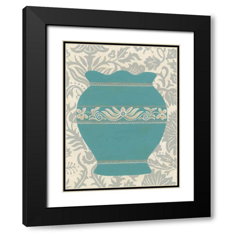 Pottery Patterns IV Black Modern Wood Framed Art Print with Double Matting by Vess, June Erica