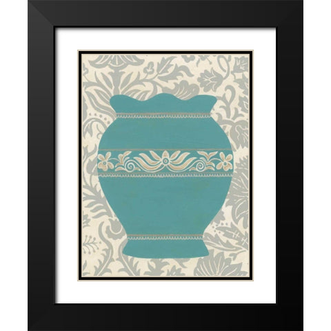 Pottery Patterns IV Black Modern Wood Framed Art Print with Double Matting by Vess, June Erica