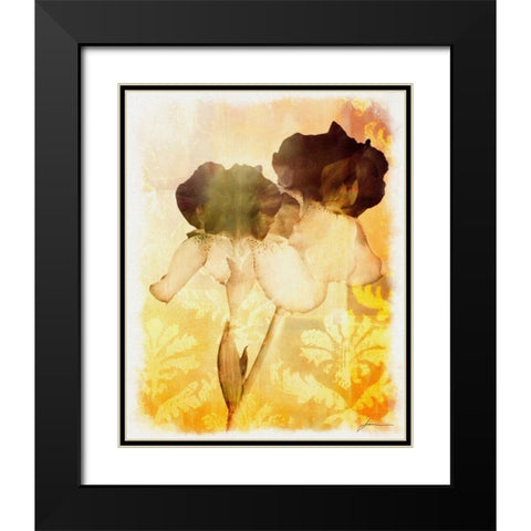 Brocade Garden IV Black Modern Wood Framed Art Print with Double Matting by Burghardt, James