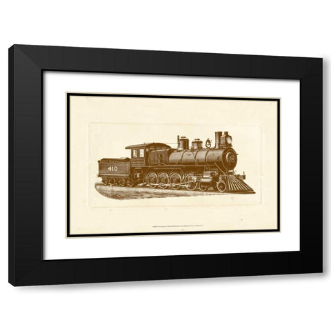 Train Engine I Black Modern Wood Framed Art Print with Double Matting by Unknown