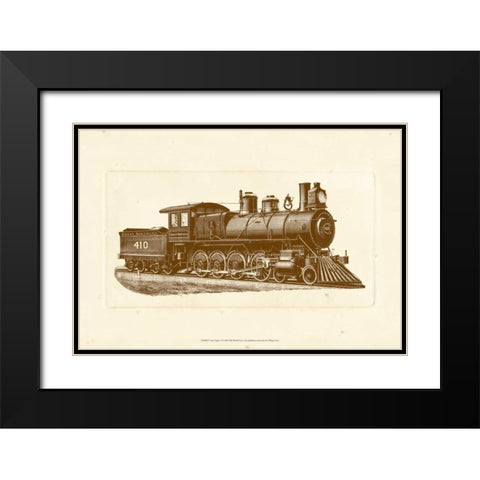 Train Engine I Black Modern Wood Framed Art Print with Double Matting by Unknown