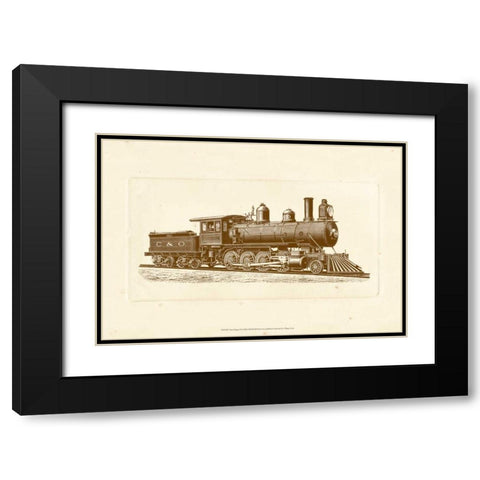 Train Engine II Black Modern Wood Framed Art Print with Double Matting by Unknown
