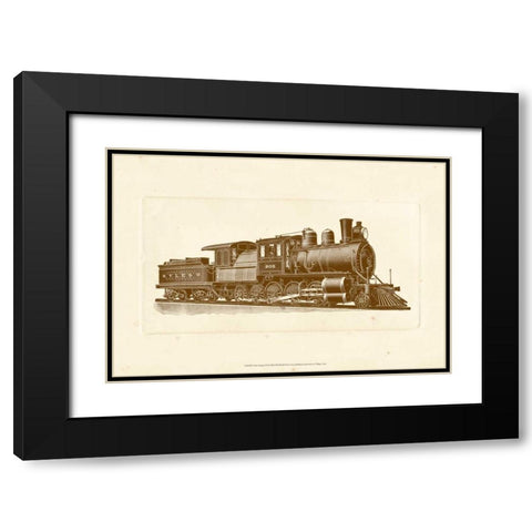 Train Engine III Black Modern Wood Framed Art Print with Double Matting by Unknown