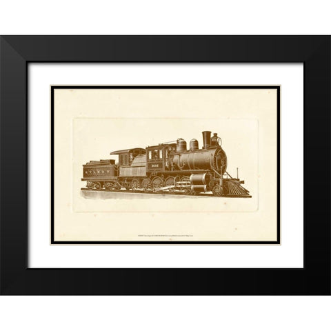 Train Engine III Black Modern Wood Framed Art Print with Double Matting by Unknown