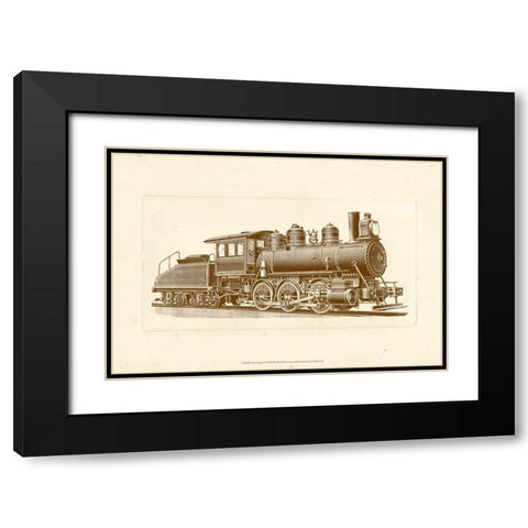 Train Engine IV Black Modern Wood Framed Art Print with Double Matting by Unknown