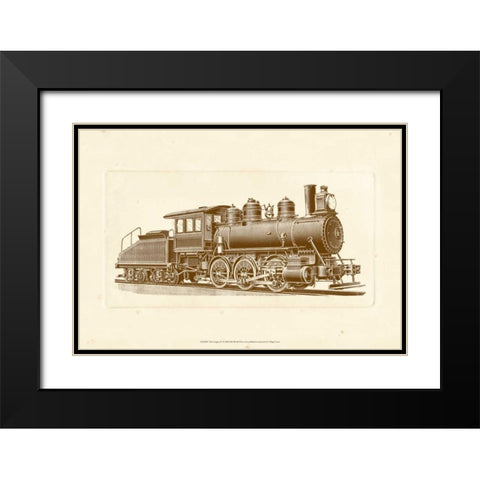 Train Engine IV Black Modern Wood Framed Art Print with Double Matting by Unknown