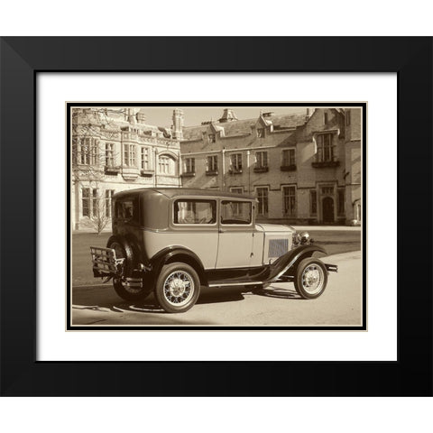 Vintage Cars I Black Modern Wood Framed Art Print with Double Matting by Vision Studio