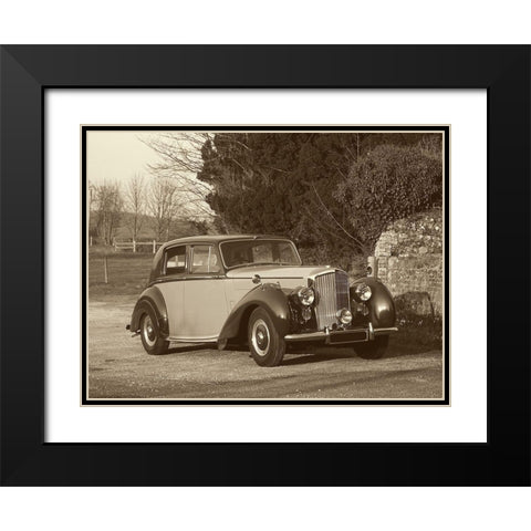 Vintage Cars III Black Modern Wood Framed Art Print with Double Matting by Vision Studio