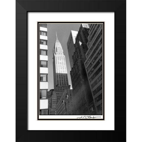 Chrysler Building Black Modern Wood Framed Art Print with Double Matting by DeNardo, Laura