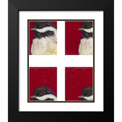 Small Aviary II Black Modern Wood Framed Art Print with Double Matting by Zarris, Chariklia