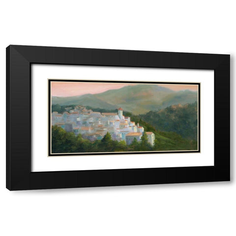 Spanish Village Black Modern Wood Framed Art Print with Double Matting by Weber|Mary Jean