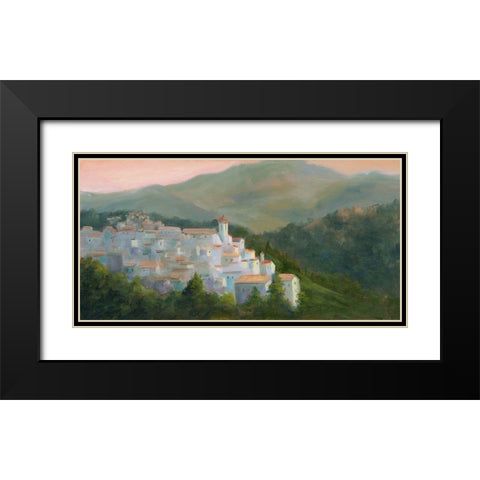 Spanish Village Black Modern Wood Framed Art Print with Double Matting by Weber|Mary Jean