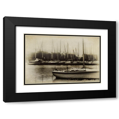 Waiting to Sail I Black Modern Wood Framed Art Print with Double Matting by Head, Danny