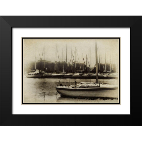Waiting to Sail I Black Modern Wood Framed Art Print with Double Matting by Head, Danny