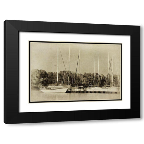 Waiting to Sail II Black Modern Wood Framed Art Print with Double Matting by Head, Danny