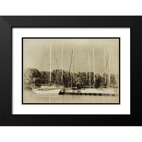 Waiting to Sail II Black Modern Wood Framed Art Print with Double Matting by Head, Danny