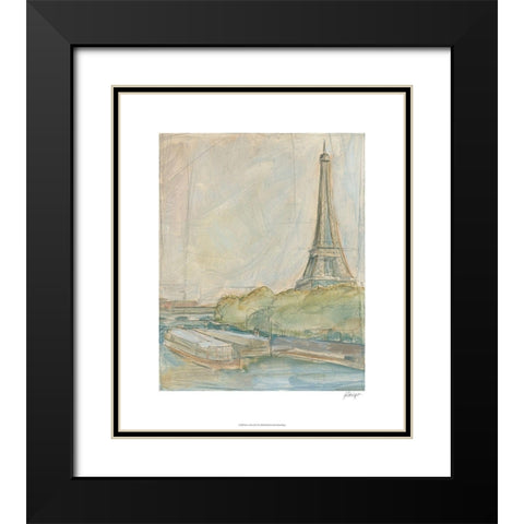 View of Paris II Black Modern Wood Framed Art Print with Double Matting by Harper, Ethan