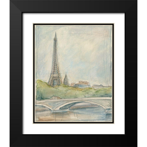 View of Paris III Black Modern Wood Framed Art Print with Double Matting by Harper, Ethan