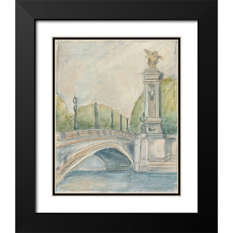 View of Paris V Black Modern Wood Framed Art Print with Double Matting by Harper, Ethan