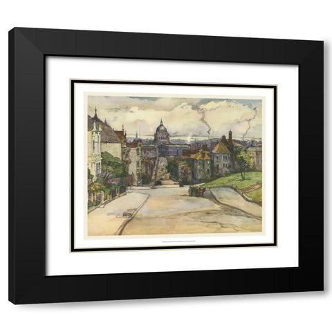 European Sketchbook I Black Modern Wood Framed Art Print with Double Matting by Abdy, Rowena Meeks