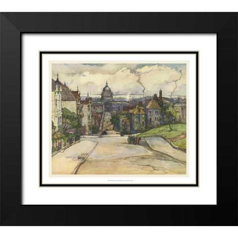 European Sketchbook I Black Modern Wood Framed Art Print with Double Matting by Abdy, Rowena Meeks