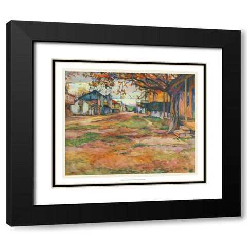 European Sketchbook V Black Modern Wood Framed Art Print with Double Matting by Abdy, Rowena Meeks
