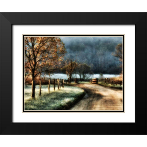 Morning Frost Black Modern Wood Framed Art Print with Double Matting by Head, Danny