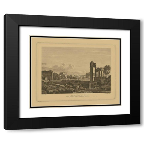 Italian Landscape IV Black Modern Wood Framed Art Print with Double Matting by Vision Studio