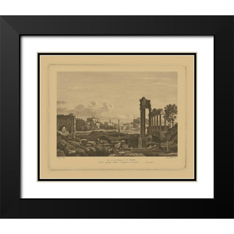 Italian Landscape IV Black Modern Wood Framed Art Print with Double Matting by Vision Studio