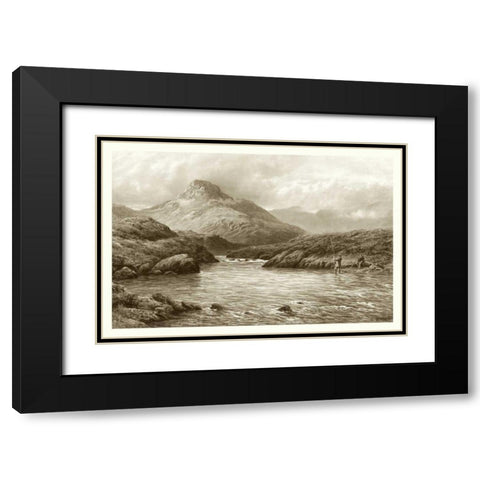 A Tight Line Black Modern Wood Framed Art Print with Double Matting by Adams, Douglas