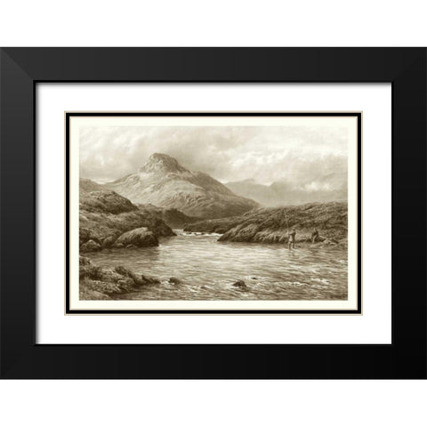 A Tight Line Black Modern Wood Framed Art Print with Double Matting by Adams, Douglas