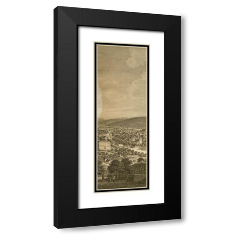 Pastoral Panorama III Black Modern Wood Framed Art Print with Double Matting by Wiek, John