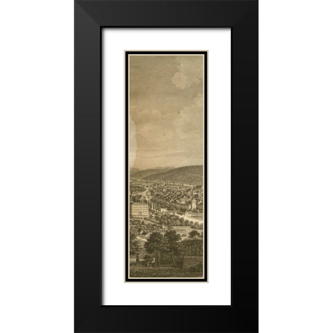 Pastoral Panorama III Black Modern Wood Framed Art Print with Double Matting by Wiek, John