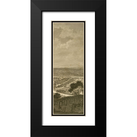 Pastoral Panorama IV Black Modern Wood Framed Art Print with Double Matting by Wiek, John