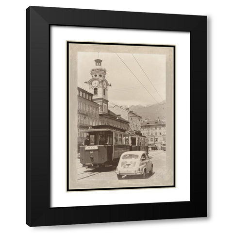 Summer in Europe III Black Modern Wood Framed Art Print with Double Matting by Longley, Carolyn