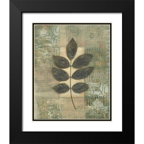 Leaf Textures II Black Modern Wood Framed Art Print with Double Matting by Wyatt Jr., Norman