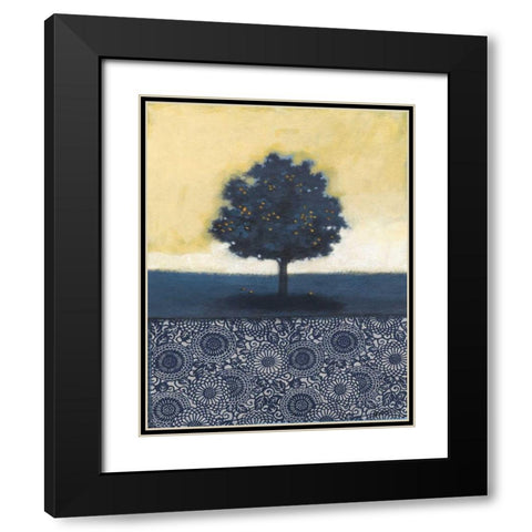 Blue Lemon Tree I Black Modern Wood Framed Art Print with Double Matting by Wyatt Jr., Norman
