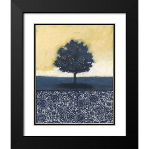 Blue Lemon Tree I Black Modern Wood Framed Art Print with Double Matting by Wyatt Jr., Norman