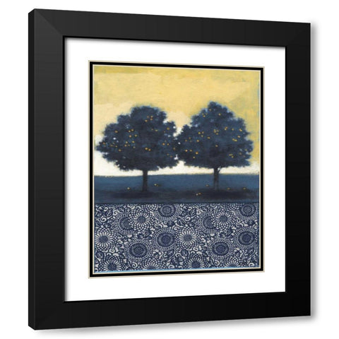Blue Lemon Tree II Black Modern Wood Framed Art Print with Double Matting by Wyatt Jr., Norman