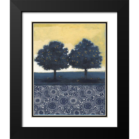 Blue Lemon Tree II Black Modern Wood Framed Art Print with Double Matting by Wyatt Jr., Norman