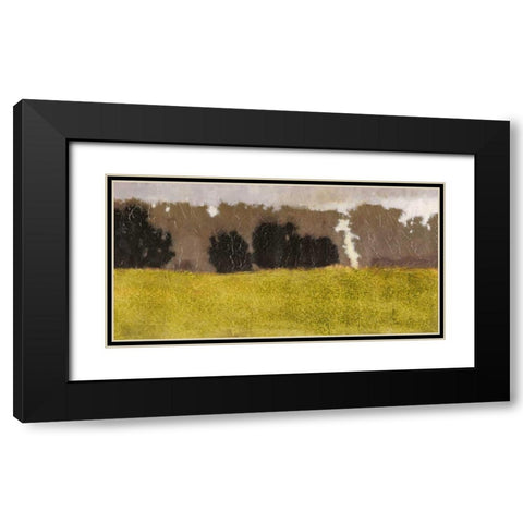 Tuscan Field I Black Modern Wood Framed Art Print with Double Matting by Vision Studio