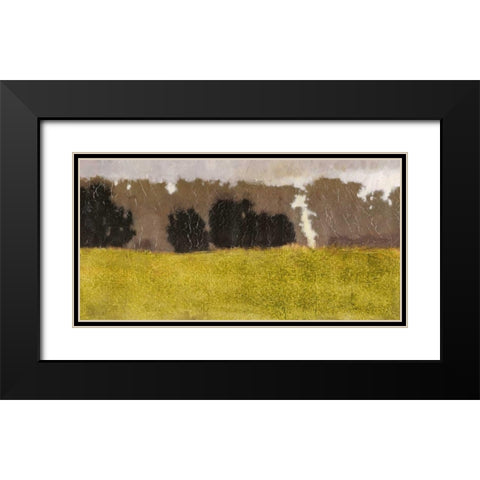 Tuscan Field I Black Modern Wood Framed Art Print with Double Matting by Vision Studio