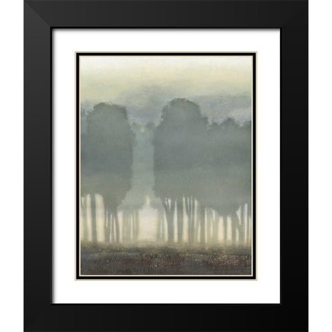 Treeline Haze I Black Modern Wood Framed Art Print with Double Matting by Vision Studio
