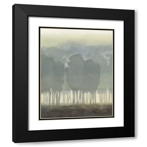 Treeline Haze II Black Modern Wood Framed Art Print with Double Matting by Vision Studio