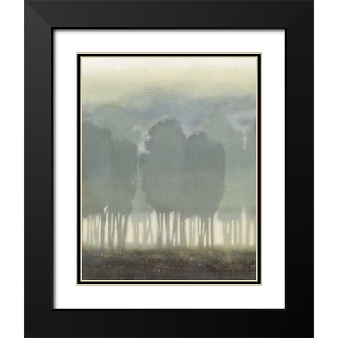 Treeline Haze II Black Modern Wood Framed Art Print with Double Matting by Vision Studio