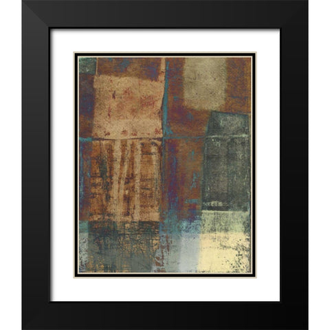 Jade Earth II Black Modern Wood Framed Art Print with Double Matting by Vision Studio